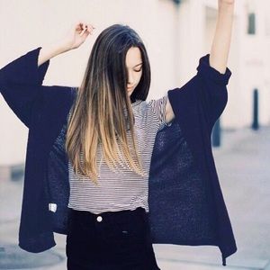 navy brandy melville sweater cardigan